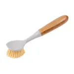 Vyrobená z ekologických materiálov. - Moderný dizajn a vysoká účinnosť pri používaní. - Pohodlná rukoväť z bambusu (neabsorbuje vlhkosť a nezápacha). - Je vybavená škrabkou na odstránenie nepoddajných nečistôt. - Štetiny sú vyrobená z PET (sú mäkké ale zároveň veľmi účinné aj na nepoddajné nečistoty). Rozmery: 5x22x7 cm.