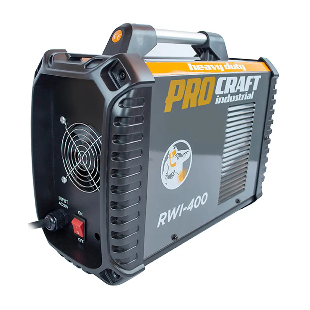 Zvárací invertor Procraft RWI-400 je určený na ručné zváranie MMA. Výkonové tranzistory IGBT zaručujú dlhodobú bezproblémovú prevádzku. Regulácia zváracieho prúdu v rozsahu 20-200 A umožňuje nastavenie optimálnych parametrov pri práci s rôznymi kovmi. Možno používať zváracie elektródy s priemerom 2