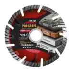 dlaždice.Diamantový kotúč Procraft DC125 je spoľahlivým pomocníkom na presné rezanie s vysokým výkonom a dlhou životnosťou