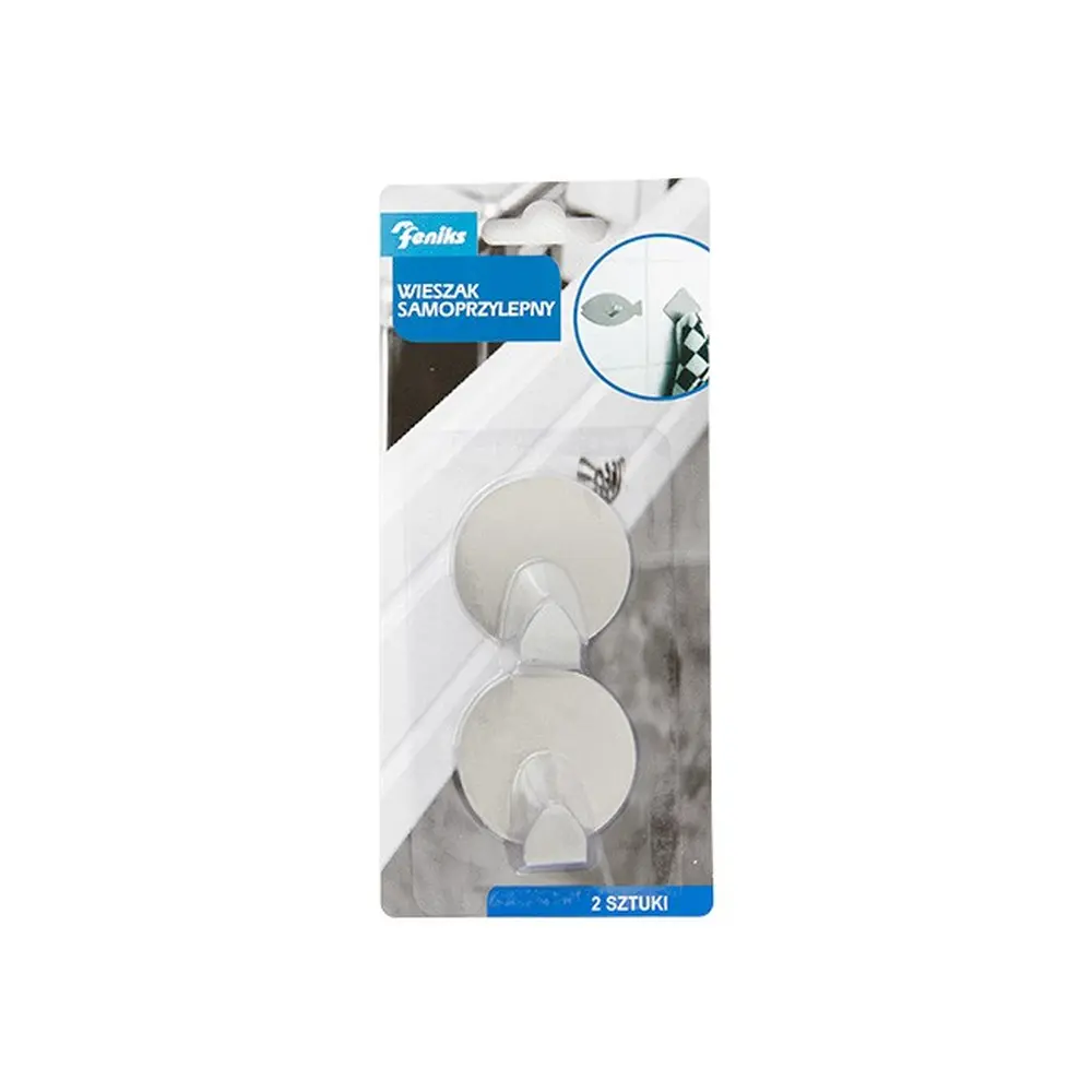 Samolepiace háčiky lesklé pochrómované