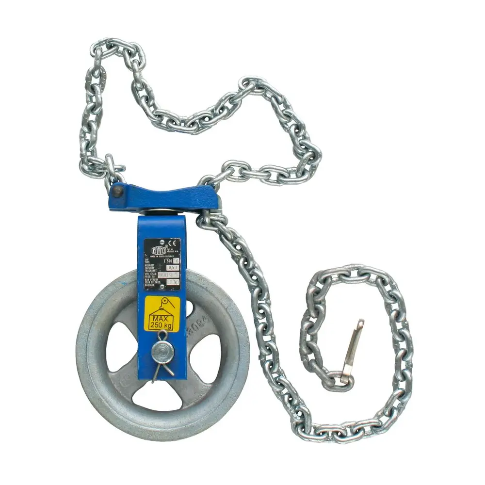 Použitie: Slúži ako prenosné náradie na montážne a murárske práce pri zdvíhaní a ťahaní bremien ručnou silou ťahom konopného alebo polyamidového lana. S reťazou.jednoduchá konštrukcia v piatich modifikáciách pre rôzne spôsoby zaveseniaminimálne nároky na údržbunosnosť: 500 kg