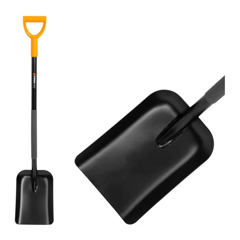 Lopata FarmLine MattPowder s rovným tvarom a násadou 1200 mm je spoľahlivý nástroj pre prácu na farme či v záhrade. Je vyrobená z kvalitného materiálu a poskytuje efektívnu pomoc pri presune či nakladaní materiálu. S touto lopatou budete mať prácu rýchlo a ľahko zvládnutú.