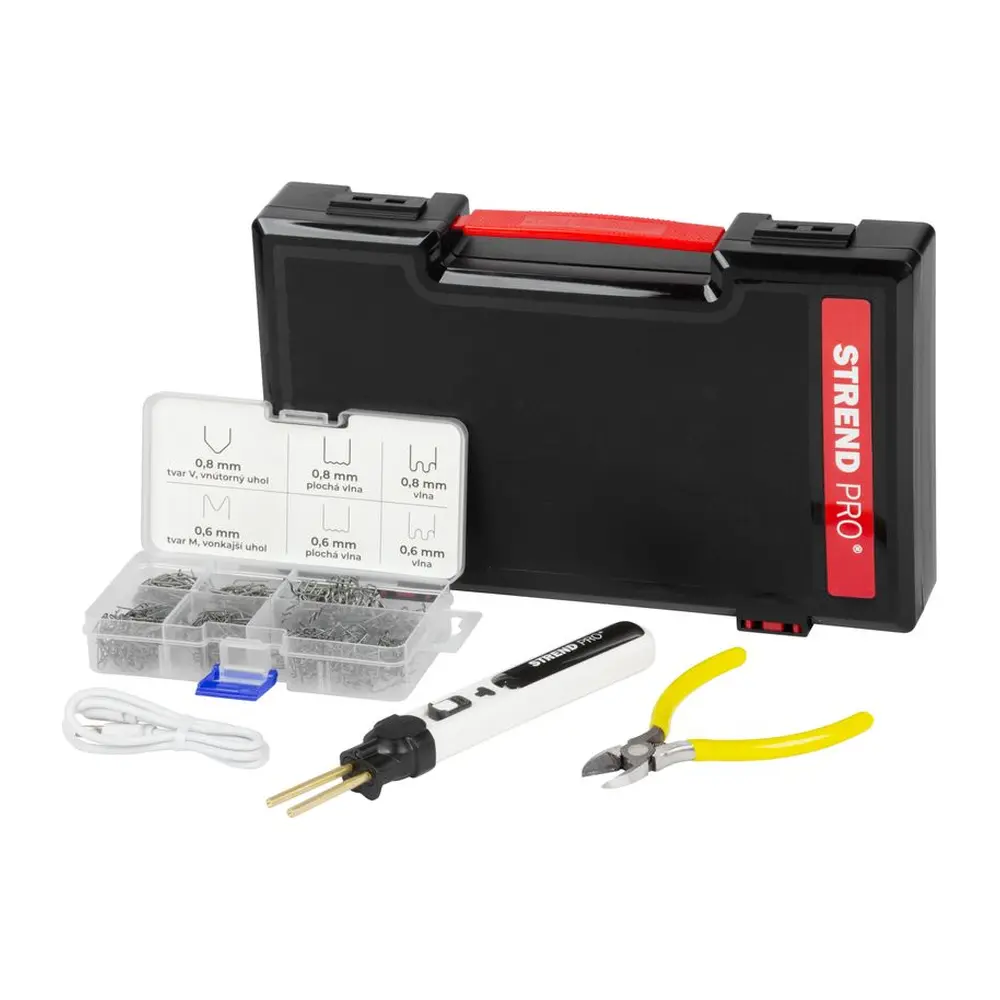 Akumulátorové pero Strend Pro na zváranie plastov je určené na opravy prasklín v plastových materiáloch. Je ideálne na vystuženie: nárazníkov