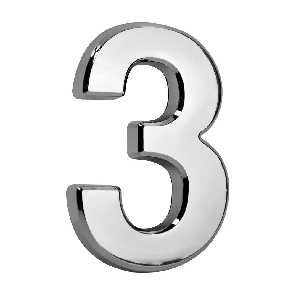 Číslo na dom MagicHome 3 v striebornej farbe môžete použiť na stredne hrubé a hladké povrchy. Pripevníte ho pomocou obojstrannej lepiacej pásky