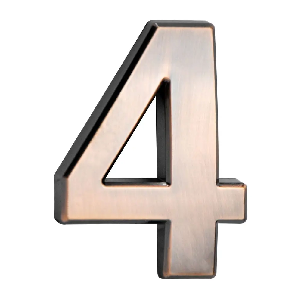 Číslo na dom MagicHome 4 v bronzovej farbe môžete použiť na stredne hrubé a hladké povrchy. Pripevníte ho pomocou obojstrannej lepiacej pásky