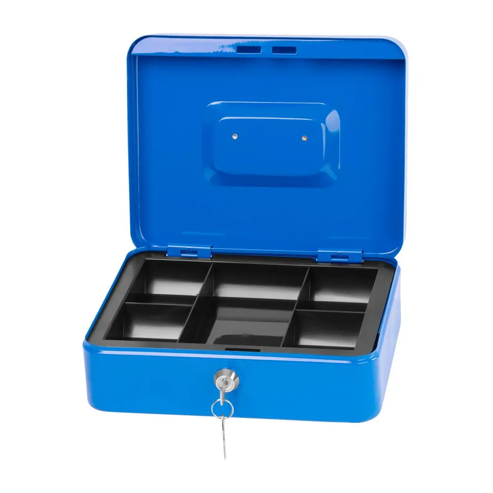 Skrinka CashBox je šikovné riešenie na bezpečné uchovávanie peňazí. S jej kompaktnými rozmermi 250x200x90 mm je ideálna pre domácnosti