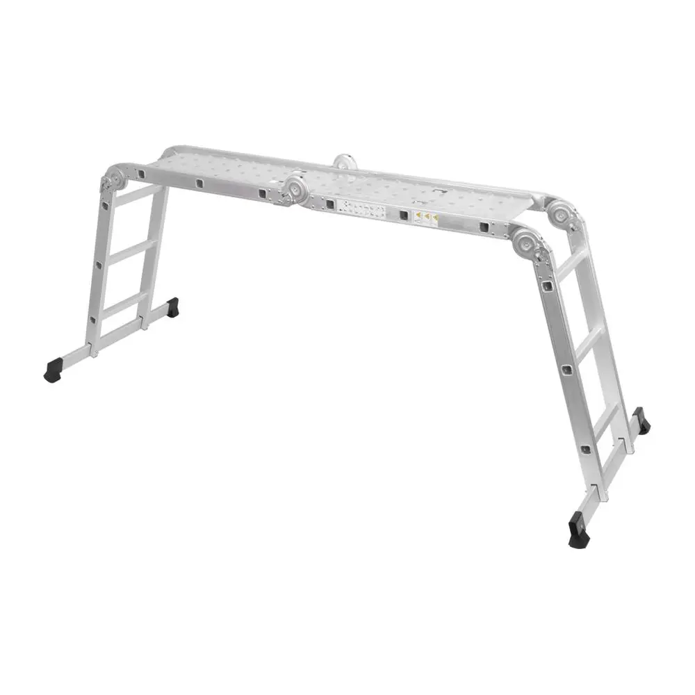 Štvordielny kĺbový hliníkový rebrík Strend Pro pre pohodlie a širokú škálu možnosti pri práci.Jeho najväčšou výhodou je ľahký