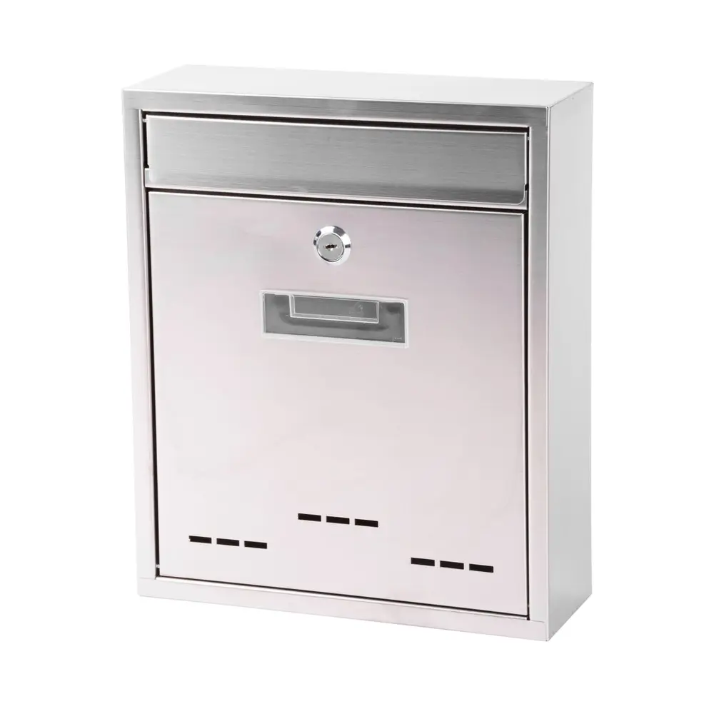 Elegantná poštová schránka vyrobená z nerezu. Rozmery: 26x9x31 cm.