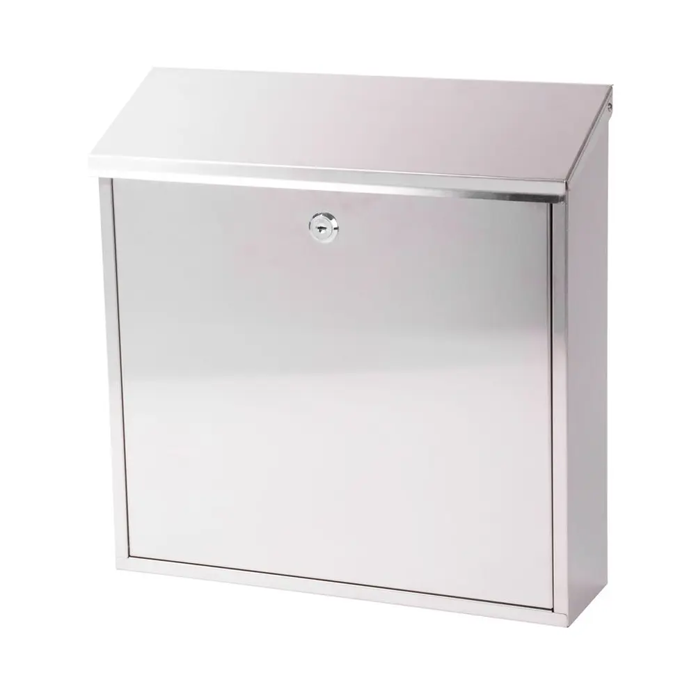 Elegantná poštová schránka vyrobená z nerezu. Rozmery: 36x10x36 cm.