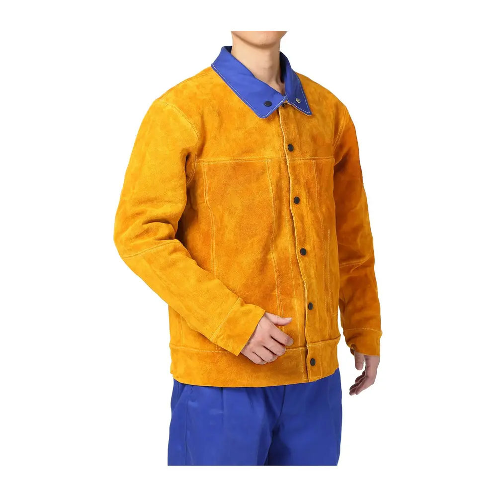 Kožená zváračská bunda je navrhnutá špeciálne pre zváračov a pri práciposkytuje spoľahlivú ochranu. Tento odev je určenýna ochranu pred plameňmi