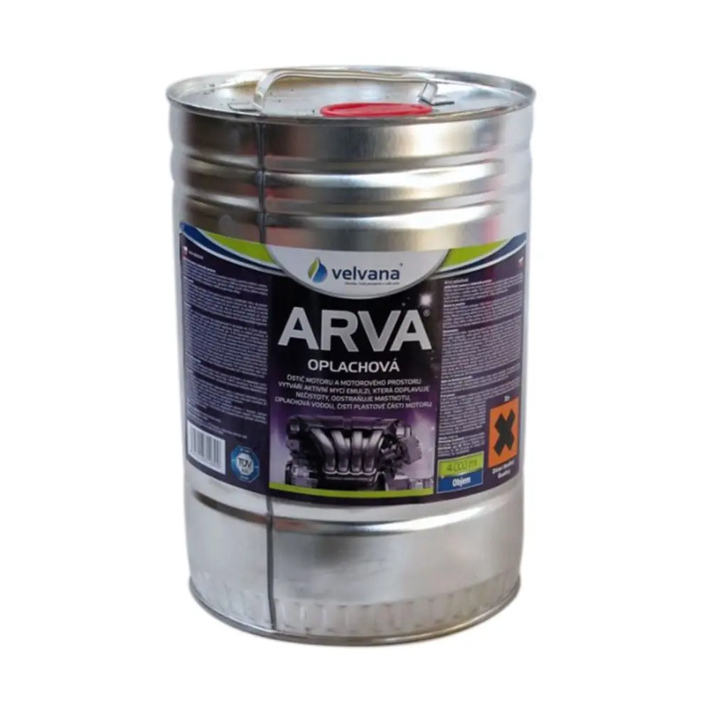 Používajte výrobok bezpečne. Pred použitím si vždy prečítajte etiketu a informáciu o výrobku.ARVA oplachová by nemala chýbať vo výbave vašej dielne. Je to prípravok určený na odstranenie mastných nečistôt z povrchu motora