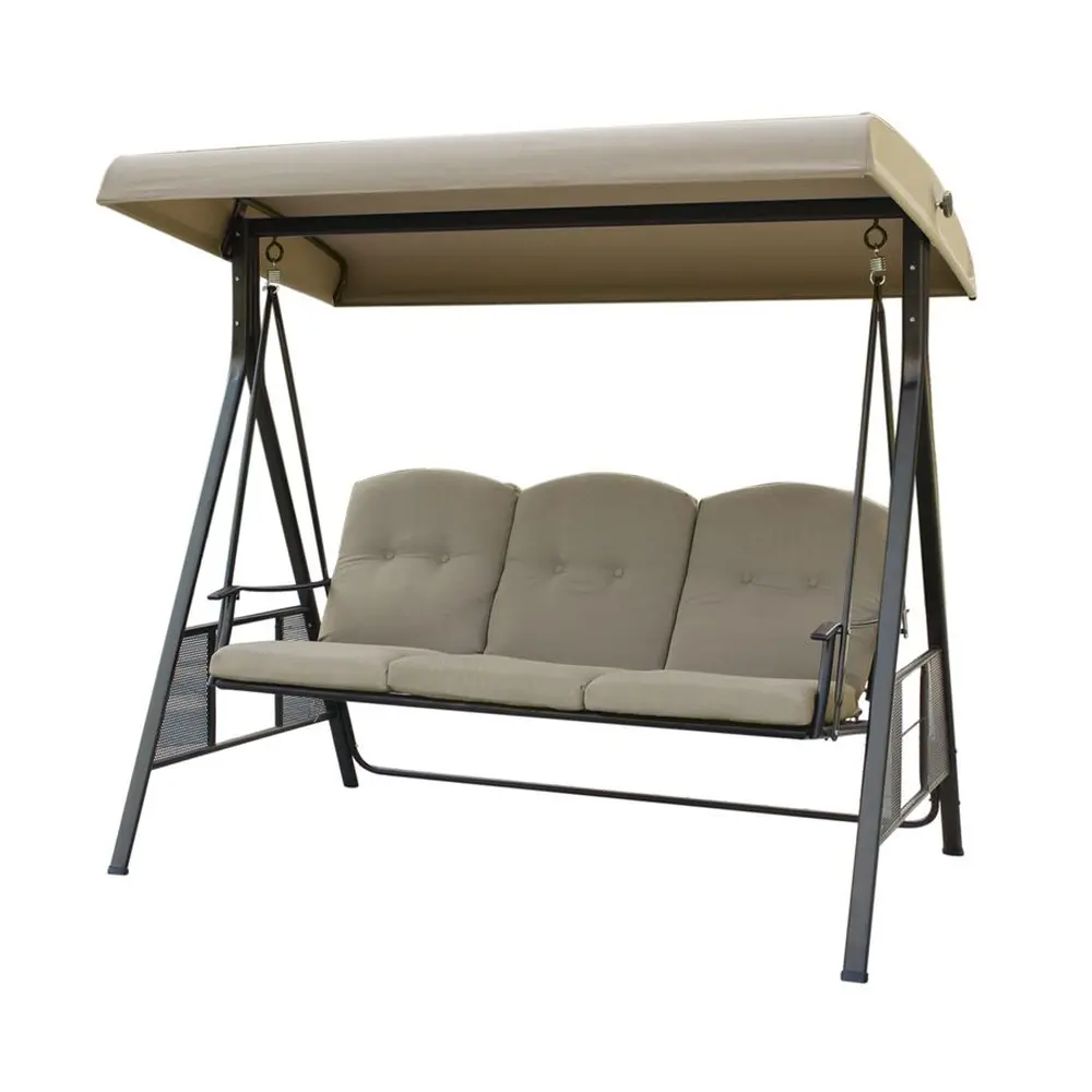 Hojdačka je krásnym a funkčným doplnkom. Hojdačka je zavesená na príslušnej kovovej konštrukcii. Vďaka jej elegantnému spracovaniu sa aj vaša záhrade stane štýlovou. Ponúka tri miesta na sedenie