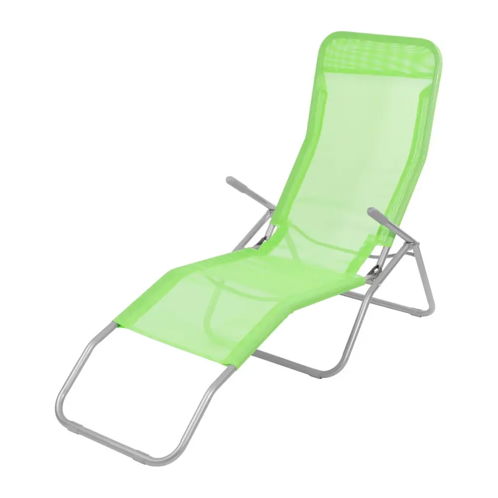 Zelené záhradné lehátko je určené na vonkajšie sedenie alebo ležanie. Konštrukcia je vyrobená z kovu
