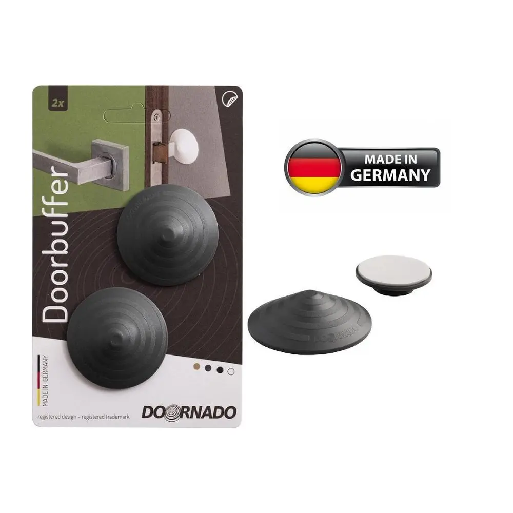 Praktická zarážka na kľučku Doornado Doorbuffer poskytuje ochranu pred neželaným nárazom do steny. Už viac žiadne poškriabané steny od kľučky !