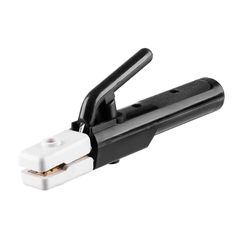 Držiak elektród na pohodlné zváranie. Izolovaná rukoväť a hlava pre maximálnu bezpečnosť. Pre zváračky s maximálnym zváracím prúdom 300 A. Prierez kábla : 25 mm2.