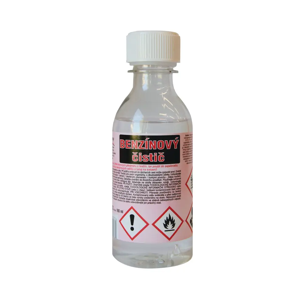 Benzínový čistič je vhodné použiť na odmastenie a čistenie kovových predmetov alebo textílií. Vďaka čističu je možné zbaviť sa nepríjemných mastných