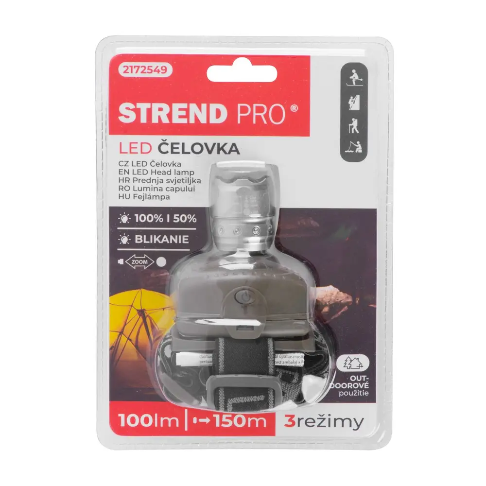 LED čelovka HeadLight H833 má klasické a jednoduché prevedenie