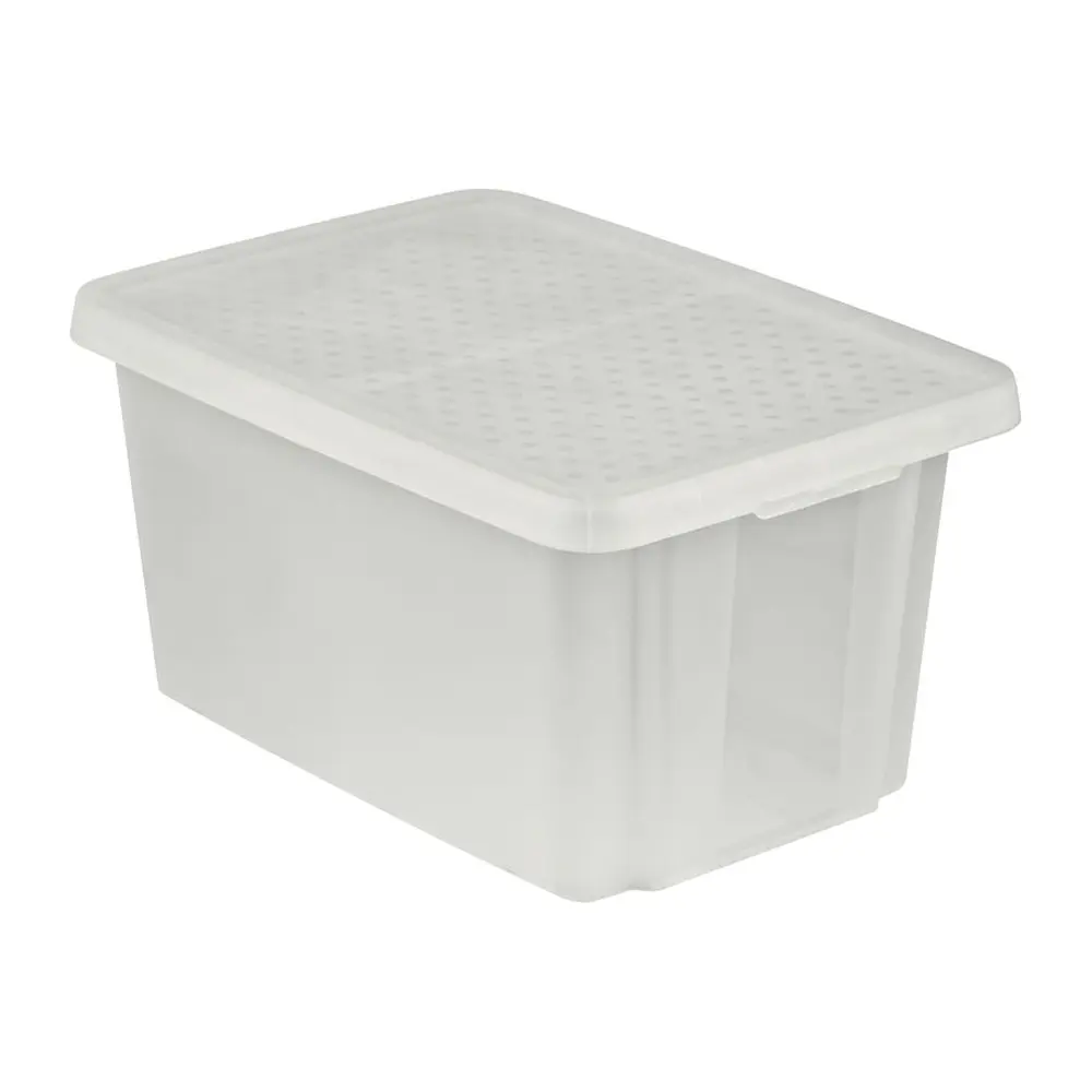 Praktický úložný box s vekom je vyrobený z najkvalitnejšieho plastu. Je stohovateľný. Vystužené dno. Atraktívny a praktický doplnok do domácnosti. Umôžňuje uskladniť predmety