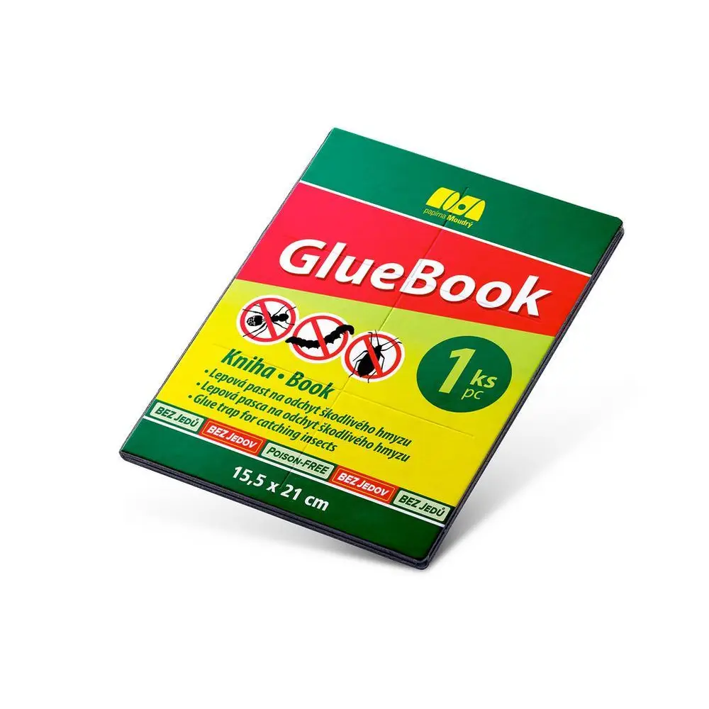 Mimoriadne účinná lepová pasca v tvare knihy na odchyt lezúceho hmyzu. Nájde využitie všade tam