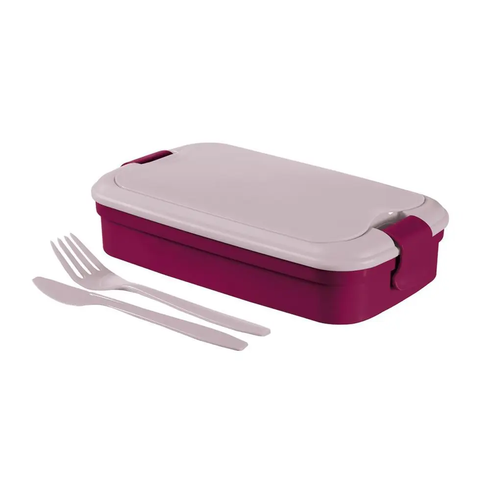 praktický a štýlový desiatový box Bento s vidličkou a nožom.je určený na prenášanie jedál.v boxe sa nachádza špeciálna priehradka