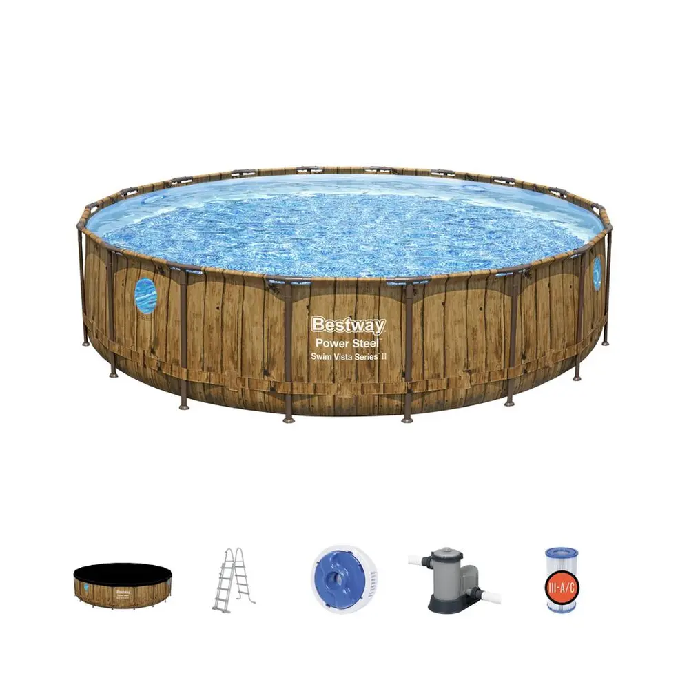 Doprajte si leto svojich snov (a snov vašich detí) s nadzemným bazénom priamo na vašom vlastnom dvore! Bazén Bestway® Power Steel ™ sa ľahko nastavuje a je vyrobený tak