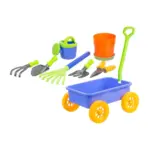 Detská sada je určená na hranie v piesku. Vďaka sade budete mať o zábavu pre deti na pláži alebo v pieskovisku postarané. Sada pozostáva z vozíka