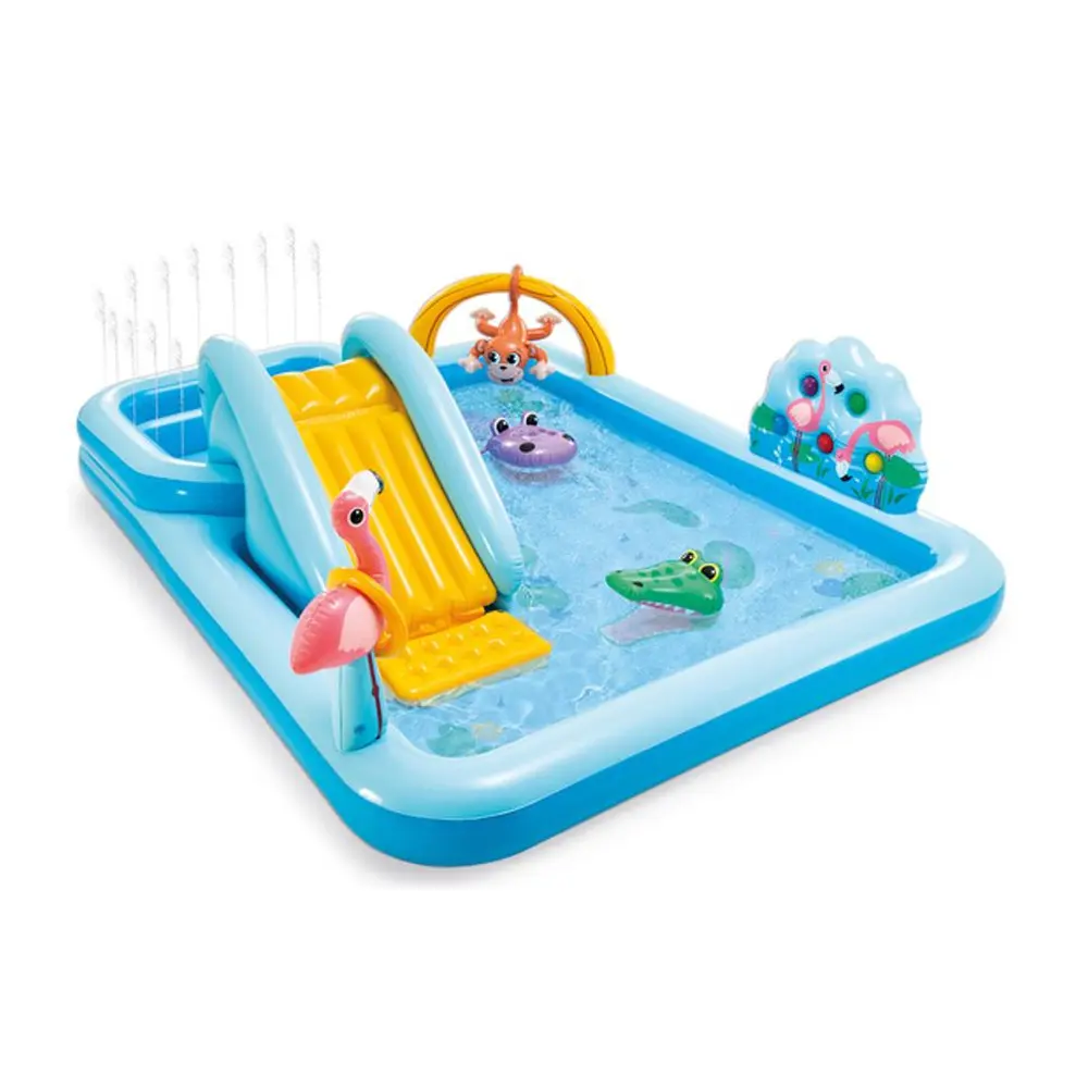 Užite si zábavné chvíle s bazénikom Intex® 57161 Jungle adventure play center ! Deti zažijú zábavu s nafukovacou palmou